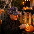 thumbnail image 3 of They Missed One Hat Flying Witch Gothic Baseball Cap Moon Stars Print Adjustable Halloween Graphic Cap for Men Women(Purple-23x18cm), 3 of 5