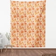 thumbnail image 4 of Ambesonne Orange Floral Fabric by the Yard Upholstery, Peony Summer Garden, 10 Yards, Cream Apricot White, 4 of 5