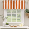 thumbnail image 2 of Burnt Orange Striped Curtain Valances for Windows, Kitchen Valance Window Treatments Panel 2 Pack, Thanksgiving Orange White Stripes Rod Pocket Short Curtains for Bathroom Bedroom 54 x 18 Inch, 2 of 8