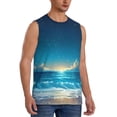 thumbnail image 2 of Balery Night Sky Beach Scene Camisetas sin mangas para hombre, absorbe la humedad y protege contra el mal olor.-3X-Large, 2 of 7