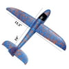 Foam throwing glider air plane inertia aircraft toy hand launch airplane model outdoor sports flying toy for kids children boy girl as gift,by MIMIDOU . (blue1, M)