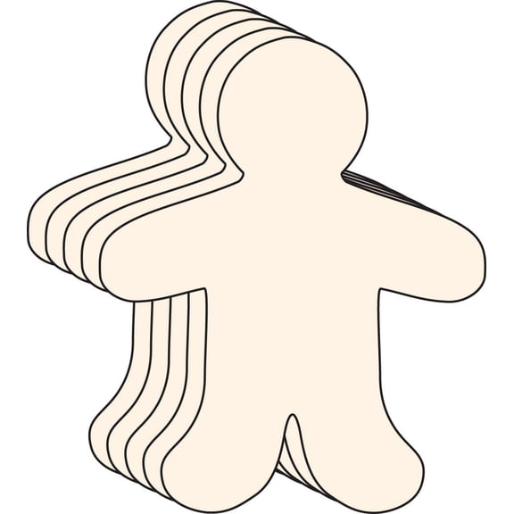 SHAPES ETC. Person Large Single Color Creative Cut-Outs- 5.5"