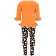 thumbnail image 4 of Girls 2 Piece Miss Boo-Tiful Leggings Set Halloween Outfit (12Y, Orange), 4 of 5