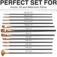 thumbnail image 2 of Artist Paint Brush Set of 12 - Painting Brushes Kit for Kids, Adults Fabulous for Canvas, Watercolor & Fabric - for Beginners and Professionals - Great for Water, Oil or Acrylic Painting, 2 of 7