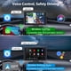 thumbnail image 4 of Gegaibe Estéreo inalámbrico para automóvil con Apple CarPlay/Android Auto, reproductor multimedia portátil con pantalla táctil para automóvil con Bluetooth, cámara de respaldo, navegación, enlace de e, 4 of 5