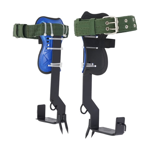 Miumaeov Professional Tree Climbing Spike Safety Kit, Arborist Climbing Gear w/Steel Spikes & Nylon Lanyard for Fire Rescue, Rock Climbing, Jungle Survival