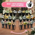 thumbnail image 4 of Beauty Alloy Black Round 12 Bucket Flower Display Stand, 3 Tier Flower Display Stand, Flower Stand with Buckets, Flower Stand Ideal for Plant Display, 4 of 6