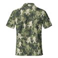 thumbnail image 4 of Funny Golf Shirts for Men Casual Short Sleeve Print Polo Shirt Dark Green L, 4 of 5