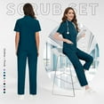 thumbnail image 7 of VIAOLI Scrubs for Women Set – Quarter-Zip Top & Slim Straight Scrub Pants, Stretchy Medical Uniform, 10 colors, 7 of 7