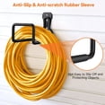 thumbnail image 3 of Hose Holder Stand Wall Mount, 2Pcs Heavy Duty Garden Hose Hanger Reel, Metal Water Pipe Tube Hooks Rack for Outside Yard, Garage, Storage Organizer - Black, 3 of 5