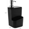 thumbnail image 4 of Soap/Detergent Dispenser with Flatware/Toothbrush Holder Caddy – Ideal for Kitchen or Bathroom & Trash Can (Black), 4 of 4