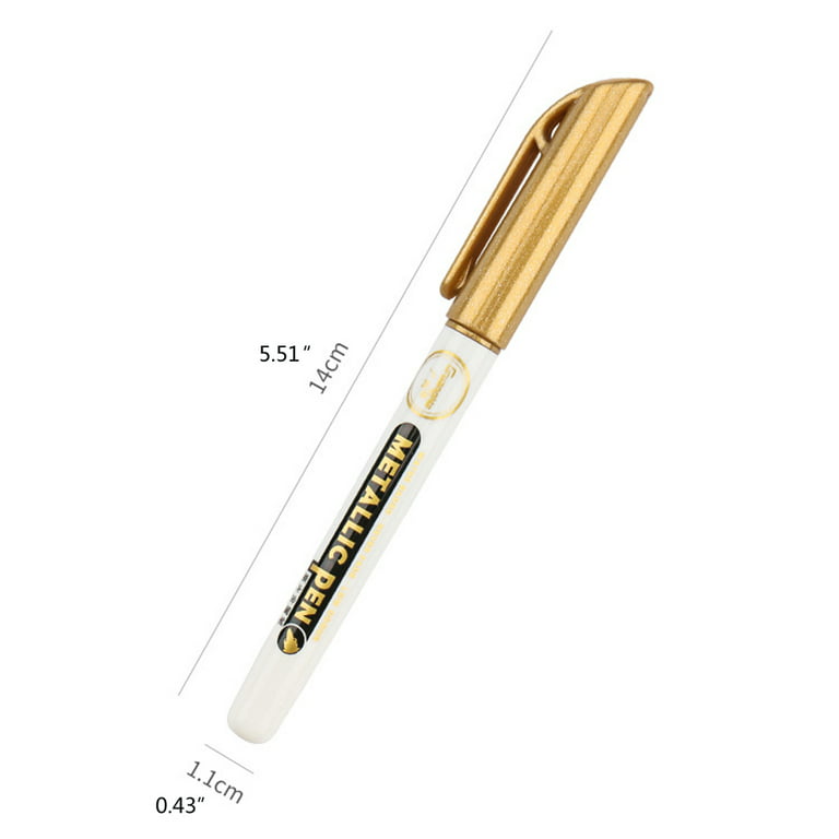 YOOHO Paint Pen Gold Silver Metallic Permanent Acrylic Markers Set for  Fabric Gl