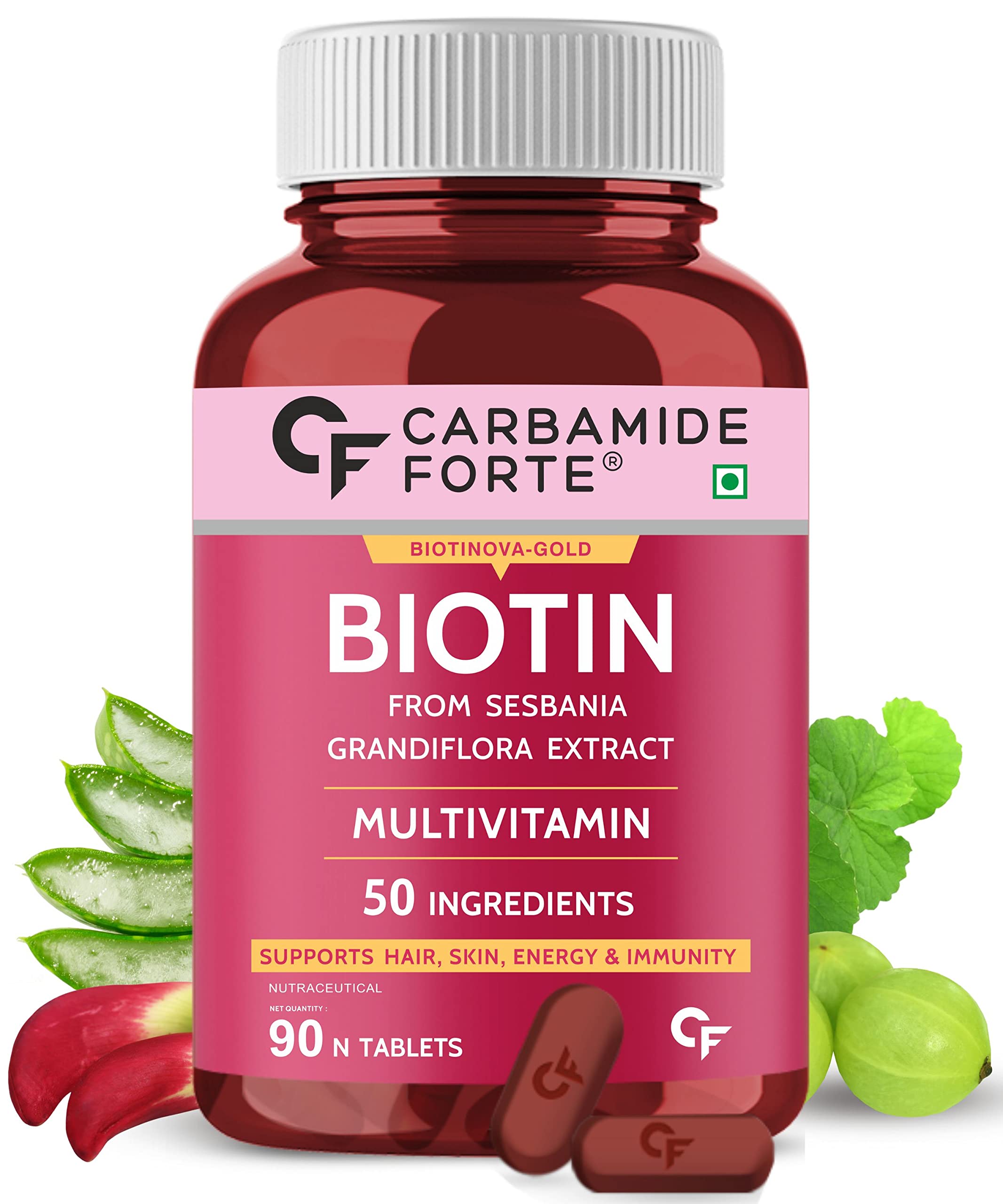 Carbamide Forte Biotin Supplement With 50 Multivitamin Ingredients For