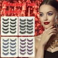 thumbnail image 2 of Wispy Eyelashes Reusable Thick False Lashes with Rhinestones Lightweight Natural, 2 of 6