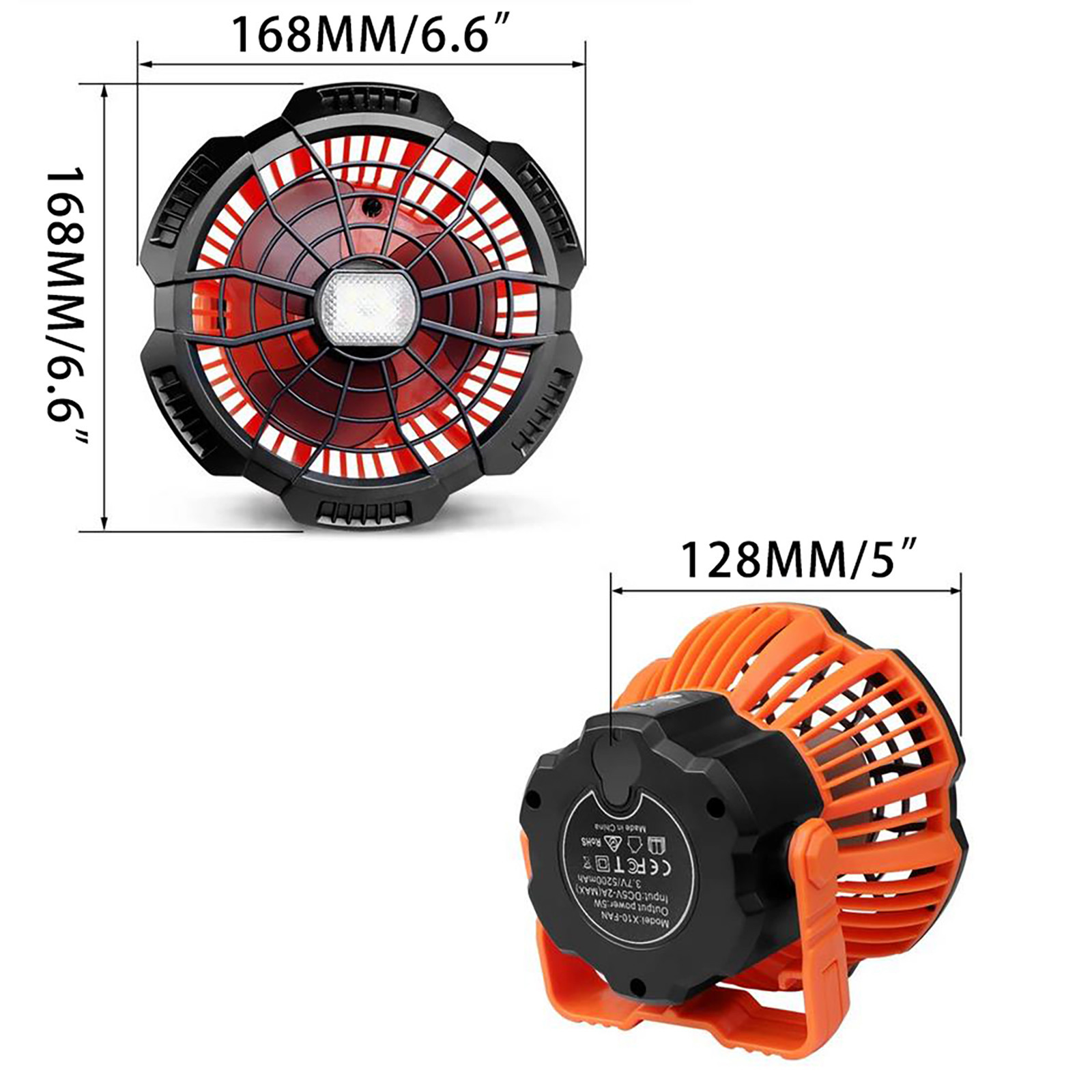 Summer Bargains,USB Charging Tent Fan, Portable Camping Lamp, 3-Speed, Lightweight, Hanging Design, Perfect for Outdoor, Hiking, Travel,Topliu