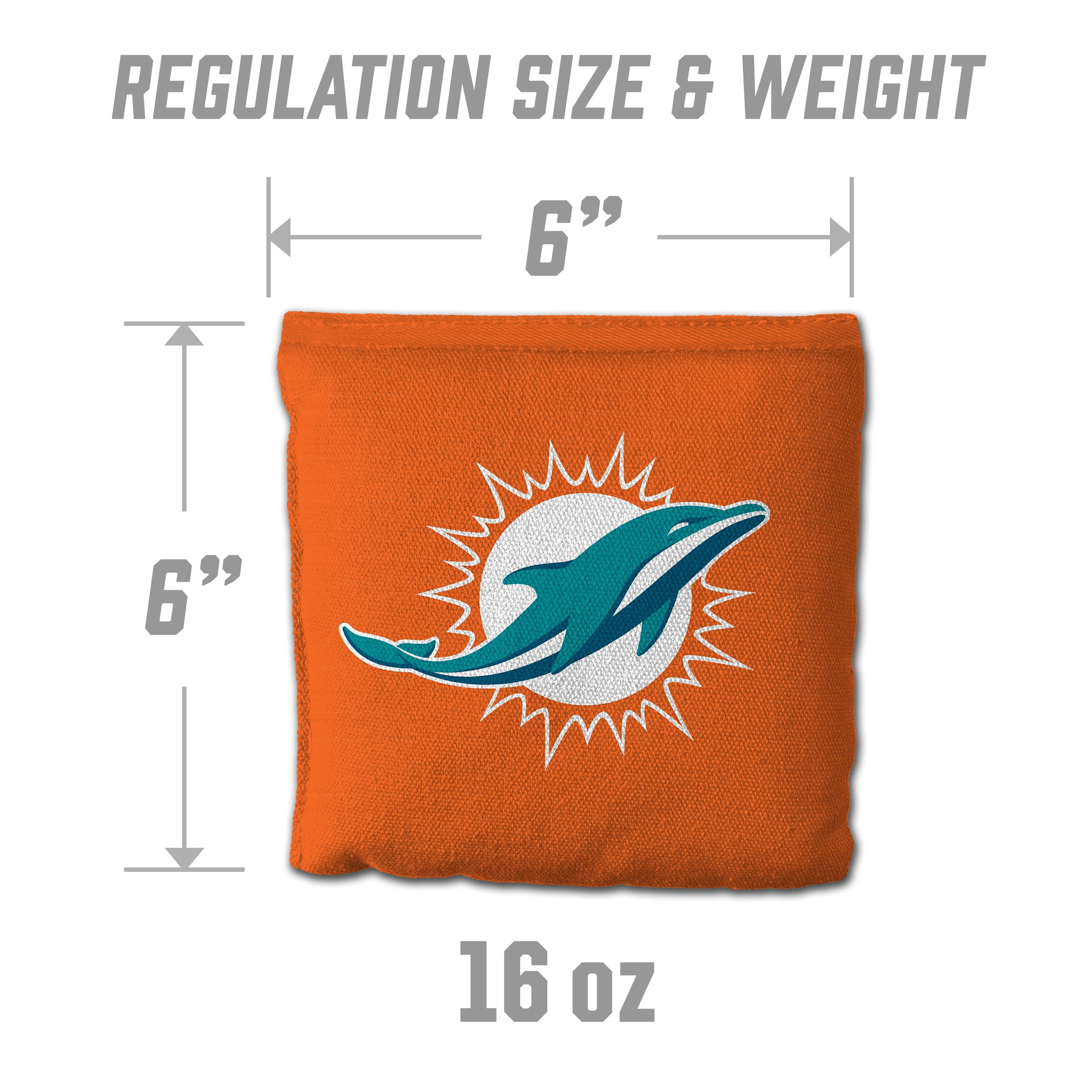Miami Dolphins 8pk Licensed Cornhole Bags