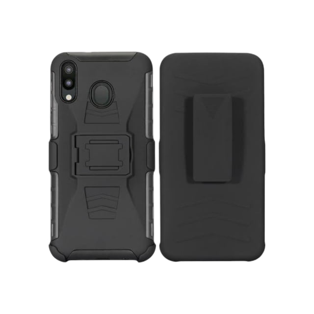 Funda Uso Rudo Clip 360 Para Samsung A20s Más 2 Micas De Cristal