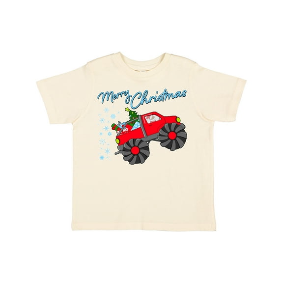 Inktastic Merry Christmas Santa Drives a Monster Truck Boys or Girls Toddler T-Shirt