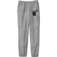 thumbnail image 3 of Black Chibi Cat Youth Heather Gray Jogger Pants-XL, 3 of 4