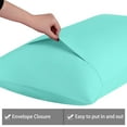 thumbnail image 5 of PiccoCasa 6 Pack Egyptian Cotton Pillowcases with Non-zippered, Jumbo Cyan, 5 of 8