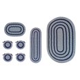thumbnail image 3 of Better Trends BRCR5080NA Crescent 7 Pieces Set Braided Rug, Navy, 3 of 5