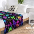 thumbnail image 6 of Colorful Mushrooms Blanket Enlarged Colorful Mushroom Plush Throw Blanket,80\u201dx60\u201d Decor All Season, Rainbow Colorful Kawaii Fungus Flannel Blanket for Sofa Couch Bedroom Decor Throw, 6 of 6