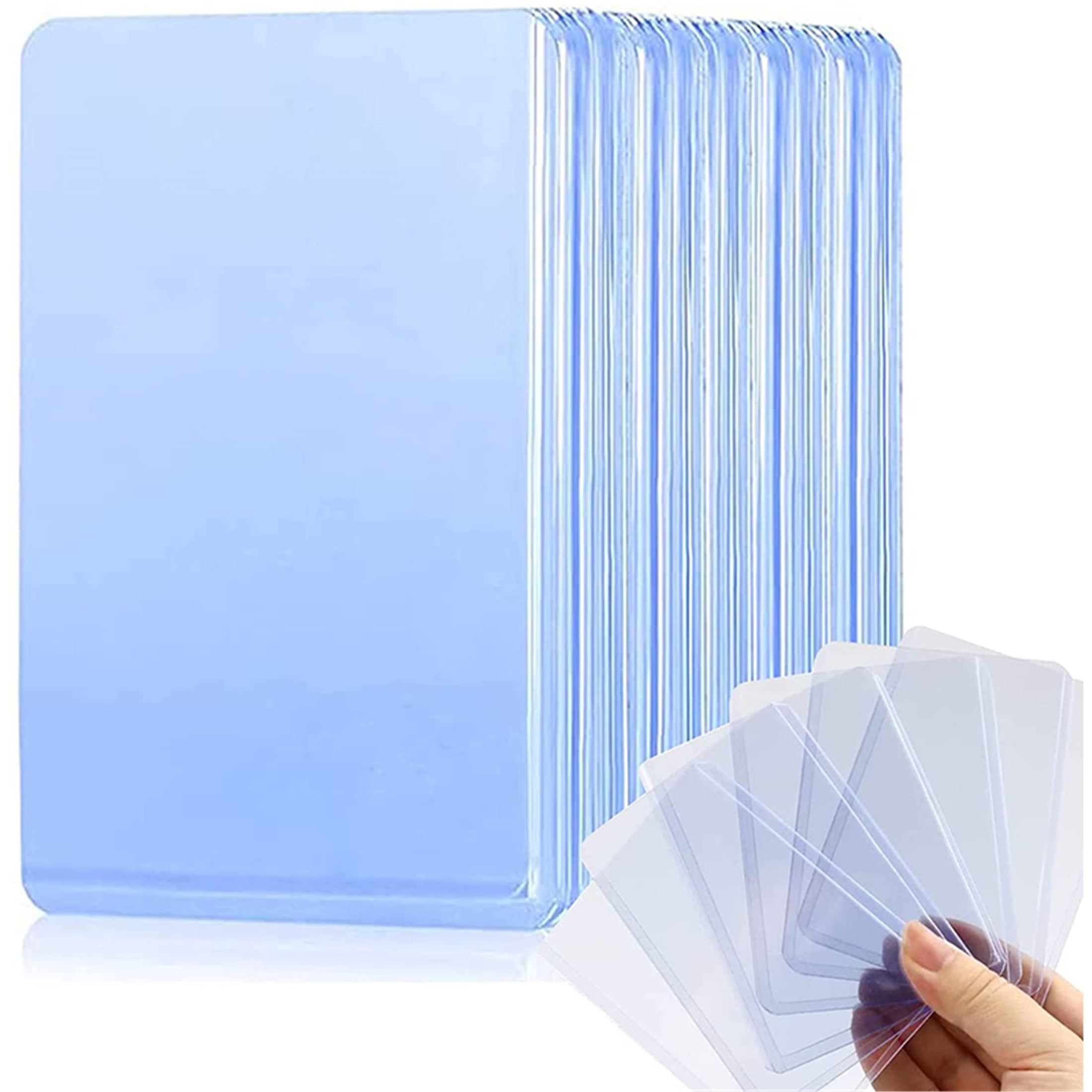 Clear Trading Card Sleeves 3x4 inch Elbourn 100 Total Clear Hard