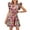 Multicolor, variant on UVN Summer Dresses for Women Ruffle Short Sleeve V Neck Drawstring Dress Loose A Line Beach Sundress