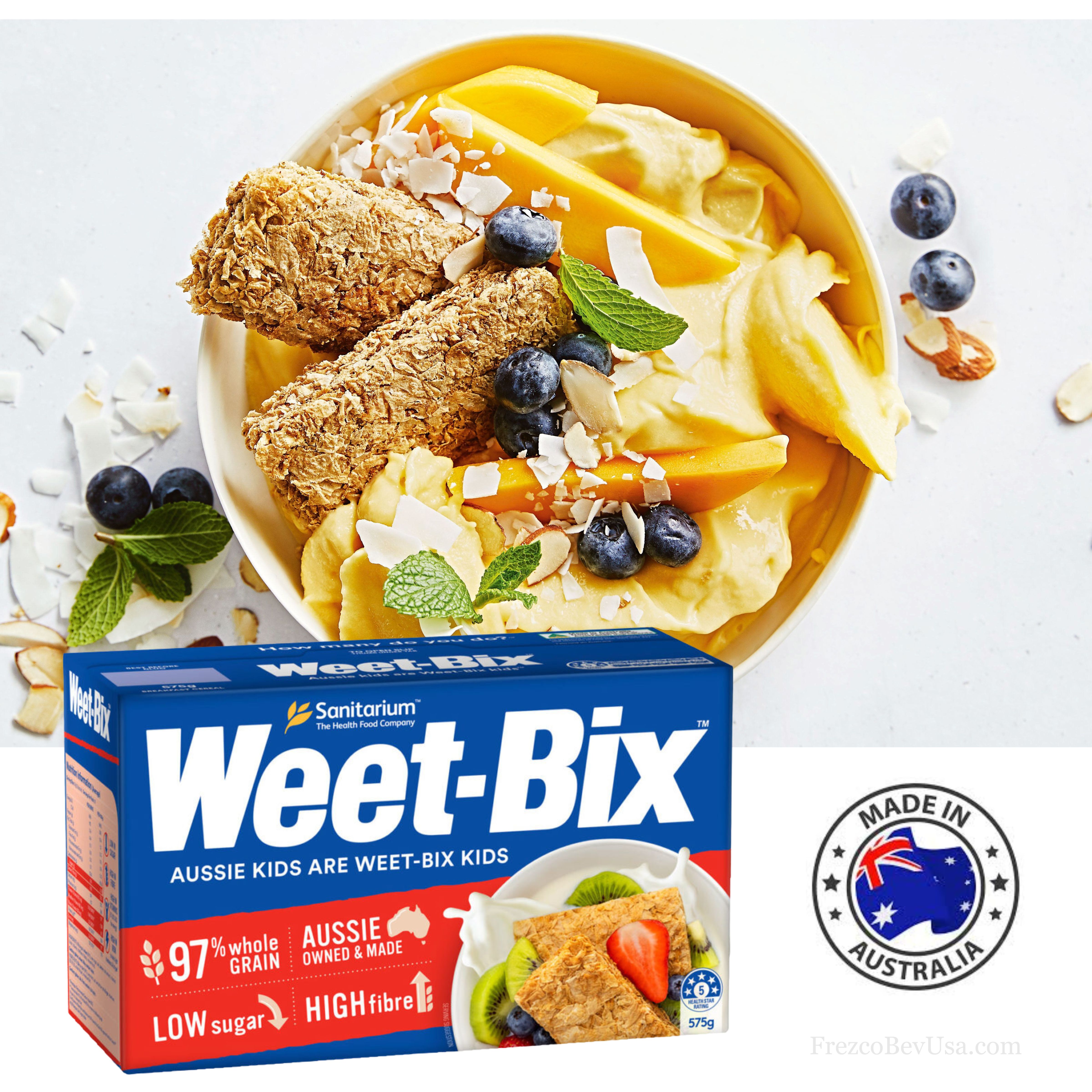 Sanitarium Weet-Bix® Australia's No.1 Original Breakfast Cereal, Goodness and energy of wholegrain wheat ...