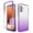 Purple, variant on Feishell Gradient Clear Case for Samsung Galaxy A32 5G,Dual Layer Hybrid 2-In-1 PC + TPU Transparent Anti-Scratch Shockproof Lightweight Slim Phone Case for Samsung Galaxy A32 5G,Clear