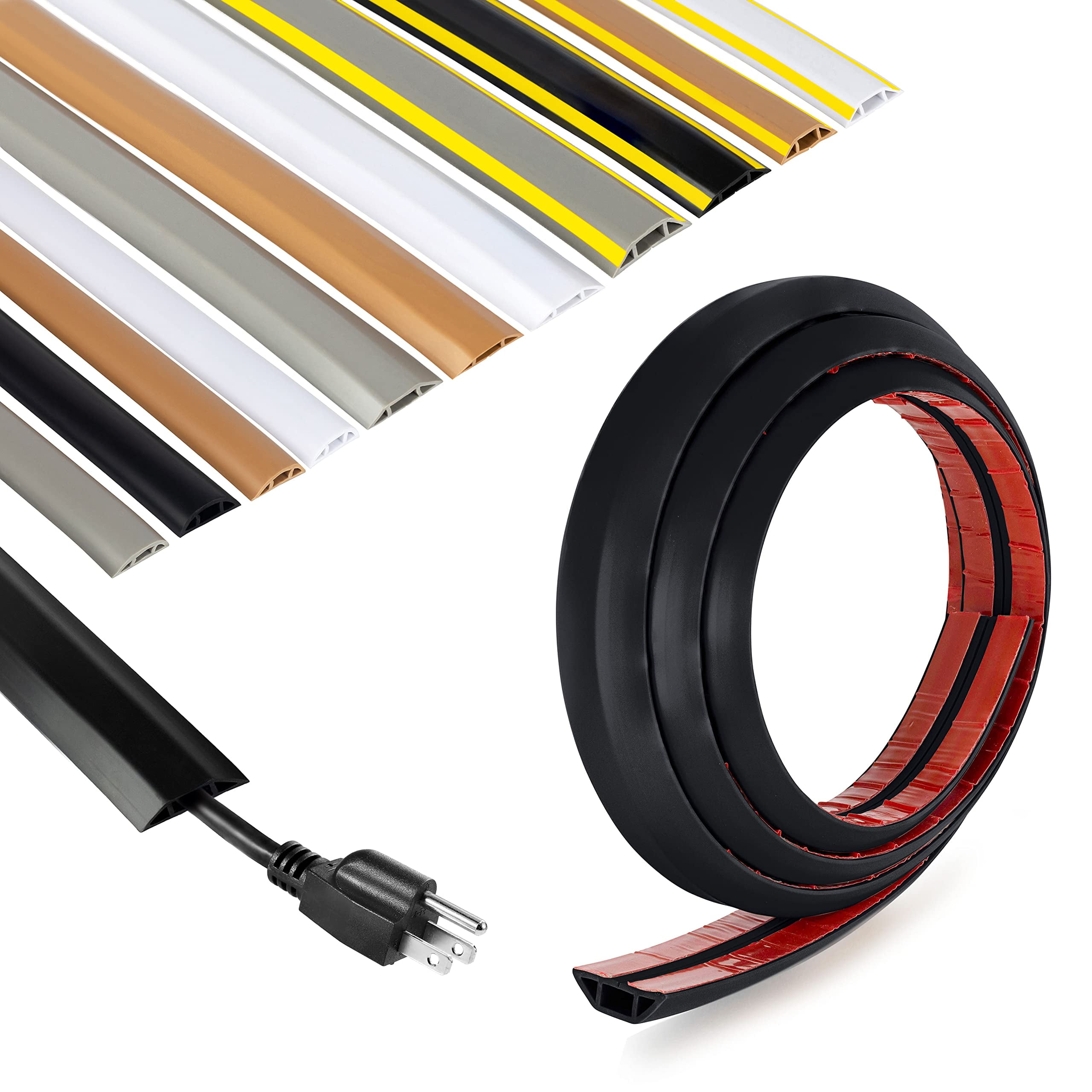 Rubber Bond Cord Cover Floor Cable Protector Strong Self Adhesive