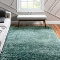 thumbnail image 3 of Infinity Collection Solid Shag Area Rug by Rugs.com ‚Äì Green 7' x 10' High-Pile Plush Shag Rug Perfect for Living Rooms, Bedrooms, Dining Rooms and More, 3 of 4