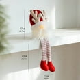 thumbnail image 2 of Michellecmm Christmas Gnome Doll Ornaments Knitted Cloth Plastic Light-Up Nose Cute Holiday Window Desktop Small Decoration, 2 of 7