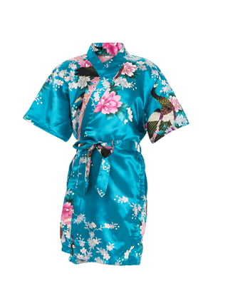  Satin Sleepwear Silk Solid Toddler Baby Bathrobe Robes Clothes  Kids Kimono Girls Girls Swallowtail Jacket (Pink, 10) : Clothing, Shoes &  Jewelry