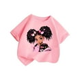 thumbnail image 2 of YUSIM Girls Graphic Cotton T Shirts- Cute Casual Short Sleeve Crewneck Kids Summer Tops Pink Size 10-12T, 2 of 3