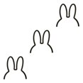 thumbnail image 3 of relayinert Rabbit Nightlight LED Lamp USB for Children s Room Cute and Decorative Black 29x30cm 3Set, 3 of 6