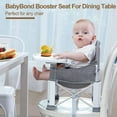 thumbnail image 4 of Baby Portable Booster Seat with Double Tray, BabyBond Upgraded Toddler Travel Baby Chair, Booster Seat for Dining Table, Stable and Foldable Booster Baby Chair for Indoor/ Outdoor (Grey), 4 of 8
