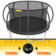 thumbnail image 5 of Mersco 14ft Trampoline for Kids and Adults,Pumpkin Outdoor Trampoline with Enclosure and Net, Boys and Girls Birthday Gifts,Black, 5 of 11