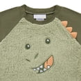 thumbnail image 3 of Saint Eve Kids Pajama Set, Soft Fleece Animal Print Long Sleeve PJs - Green Dinosaur, 3 of 5