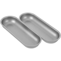 2pcs Hot Dog Bun Mold Bread Loaf Pan Stainless Steel Baking Pans Dog Cake Pan Baking Pans for Oven Baguette Pans for Baking Silicone Baking Mold Golden Thickened Carbon Steel