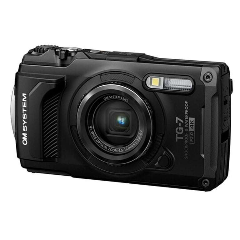 OM SYSTEM TG-7 SDカード128GB付き OM SYSTEM Tough TG-7 Digital Camera (Black), 64GB SD Card and More