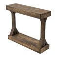 thumbnail image 1 of Del Hutson Designs Petite Table d'Entrée de Console de Barbe Rustique Salon en Bois de Pin Massif (Noyer Foncé), 1 of 8