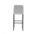 thumbnail image 5 of 2 Pcs/Set High Bar Stool Chairs with Footrest and Backrest, 265Lbs Max Load Wood Line Upholstered Barstools, 5 of 8