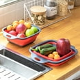 thumbnail image 6 of Drain Basket with Handle Hanging Double Layers Collapsible Colander Storage Retractable Drainer Household Organizer Tools, 6 of 10