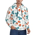 thumbnail image 2 of Sikiie Floral Strawberr Men's Hoodie, Essentials Hoodie, Sweatshirt, Pullover Hooded Sweatshirt for Men-Medium, 2 of 7