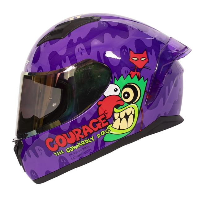 Casco Cerrado Moto Coraje El Perro Cobarde Shaft Negro XL