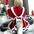 thumbnail image 4 of QueenLine Cosplay de Noël Mrs Santa Claus Lingerie Series Cape d'Orignal Corde Pyjama Aguichant Robe Rouge (11, Grenouillère), 4 of 31