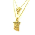 thumbnail image 2 of Cherub Angel/Jesus Pendant Set with Gold-Tone Ball & Box Chains - RC331G, 2 of 2