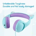 thumbnail image 6 of Olyre Cat Ear Kids Headphones Wired with Microphone,Safe 85db Volume Limited Children Headphones with RGB Dynamic Lighting and Share Function for Boys Girls for Kids Tablet Laptop Green, 6 of 6