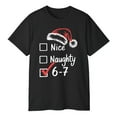 thumbnail image 3 of 6‑7 Christmas T-Shirt – Funny Meme Holiday Tee with Naughty/Nice Checklist, Gen Z Slang Shirt, 3 of 5